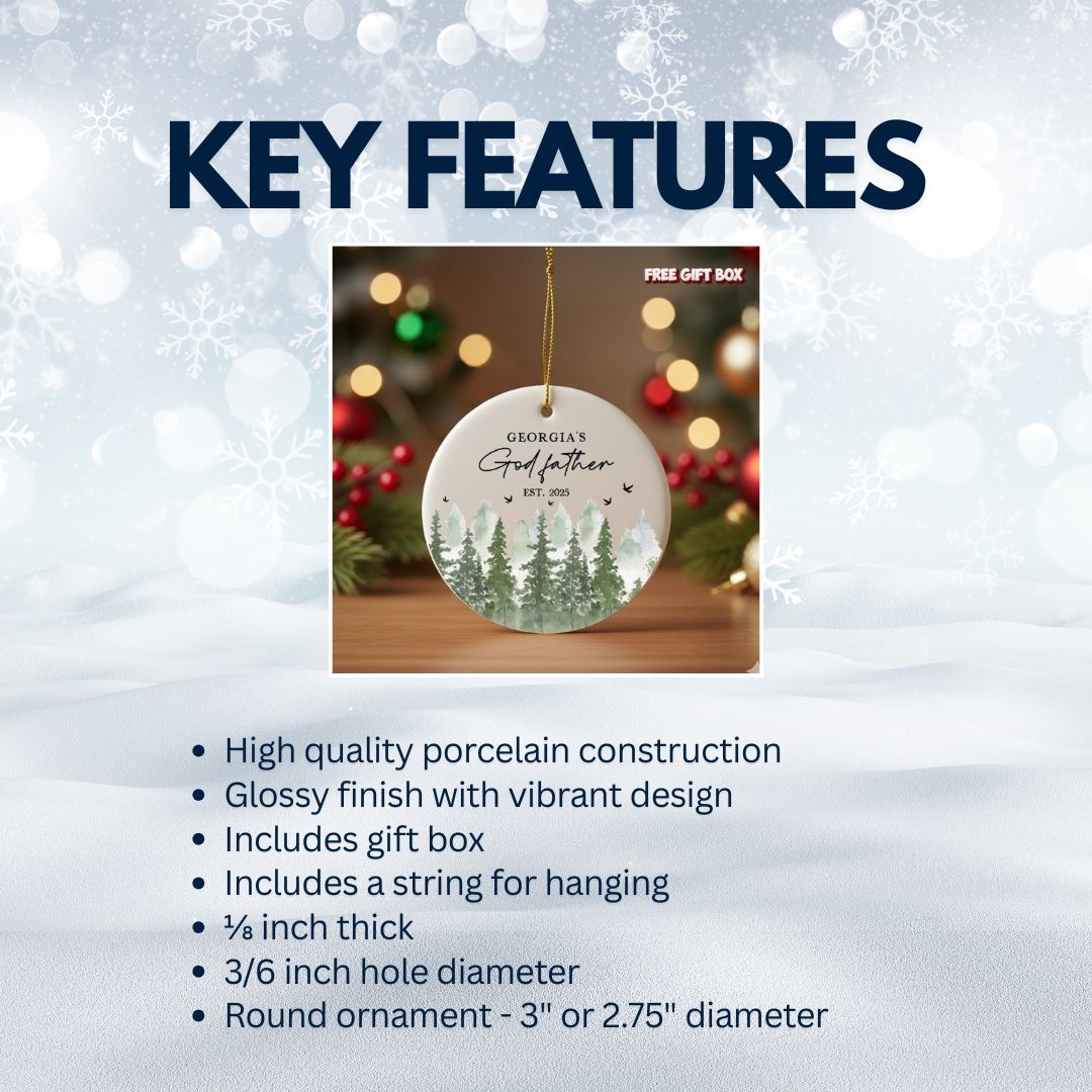 Personalized Godfather Ceramic Ornament