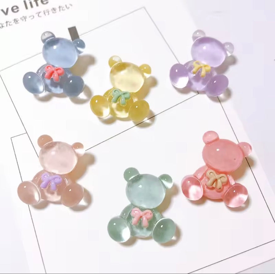 Translucent Teddy Bear Magnets - 6