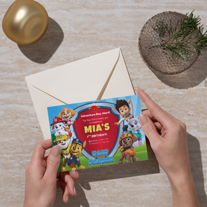 Rescue Team Birthday Invitation – Cute & Customizable Party Invitation