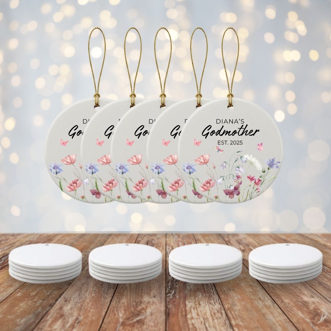 Personalized Godmother Ceramic Ornament