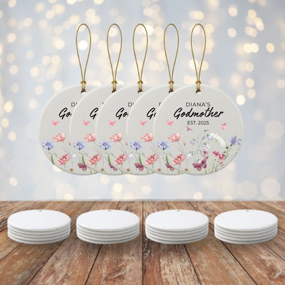 Personalized Godmother Ceramic Ornament