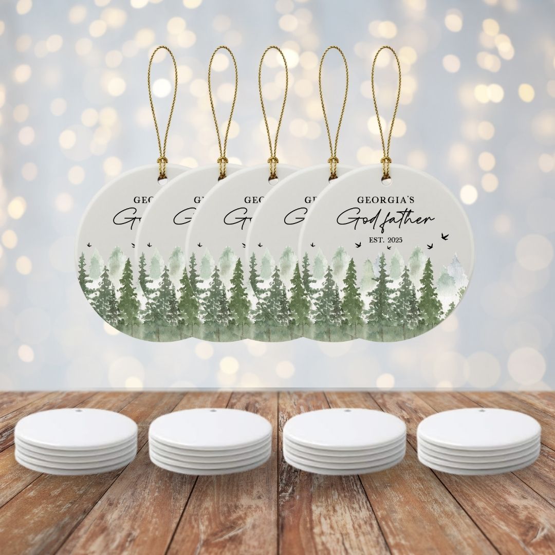 Personalized Godfather Ceramic Ornament
