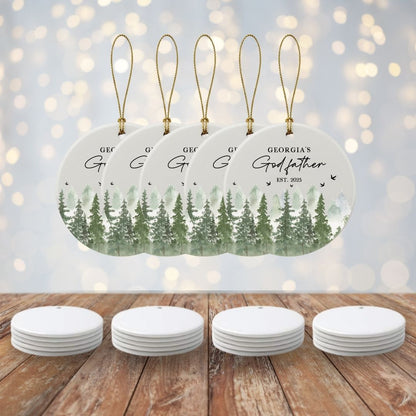Personalized Godfather Ceramic Ornament