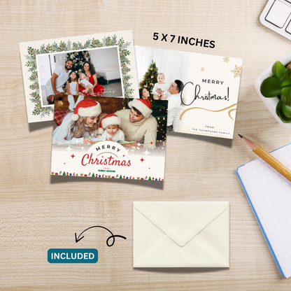 Personalized Family Christmas Card – Custom Holiday Photo Greeting