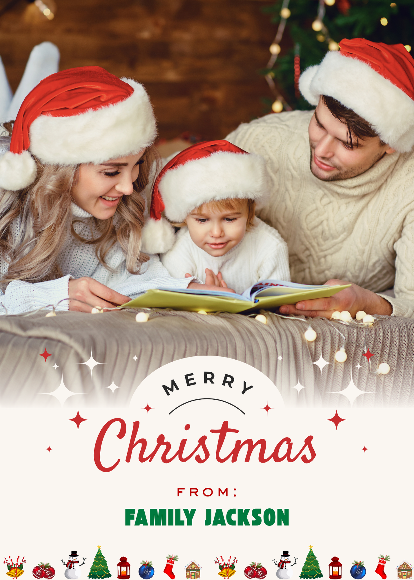 Personalized Family Christmas Card – Custom Holiday Photo Greeting