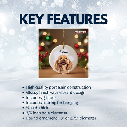 Personalized Photo Pet Ceramic Ornament