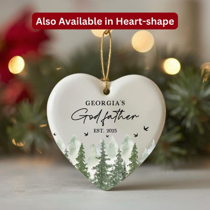 Personalized Godfather Ceramic Ornament