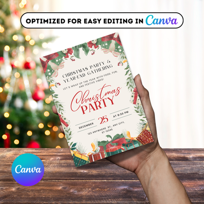 Editable Holiday Celebration Invitation Template