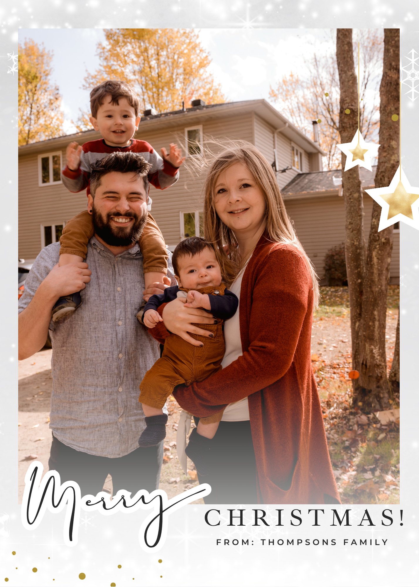 Personalized Family Christmas Card – Custom Holiday Photo Greeting