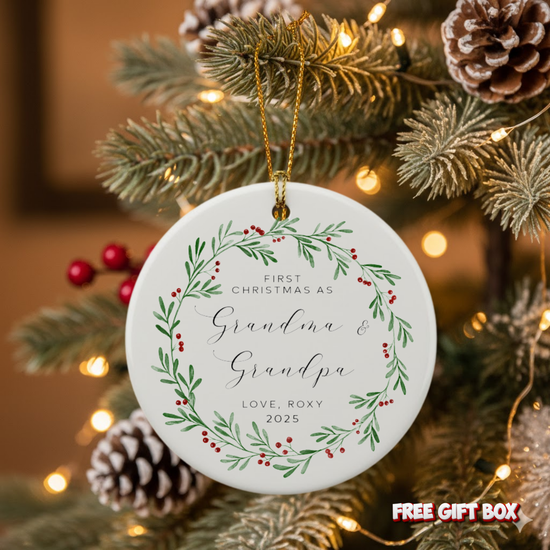 Personalized Grandparent Ceramic Ornament