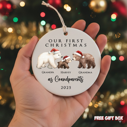 Personalized Grandparents Ceramic Ornament