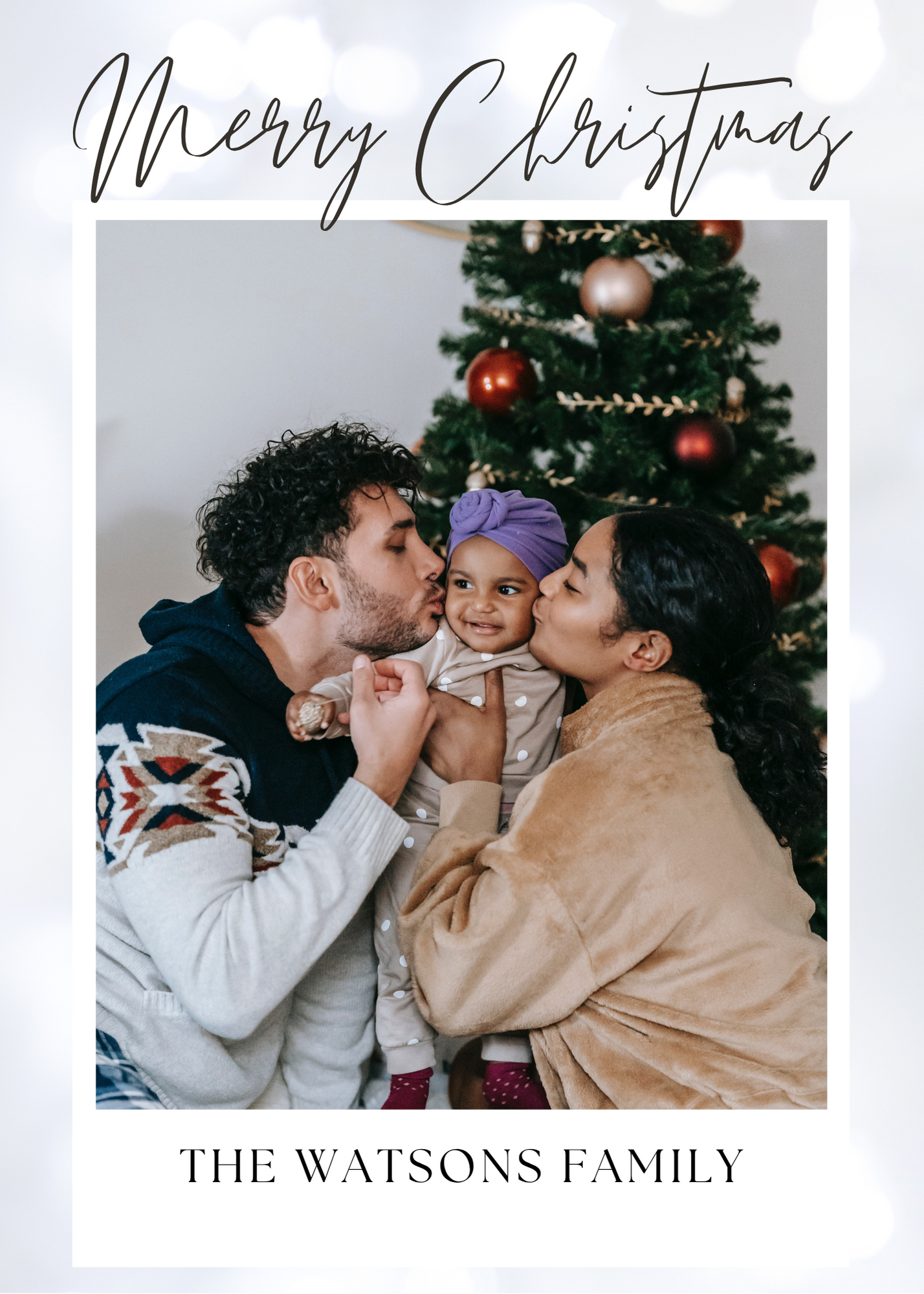 Personalized Family Christmas Card – Custom Holiday Photo Greeting
