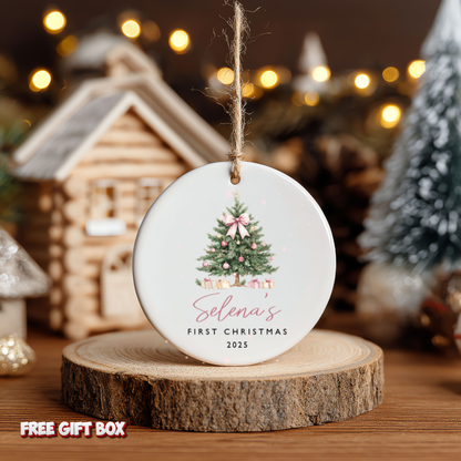 Personalized Baby Shower Ceramic Ornament