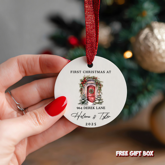 Personalized New Home Ceramic Ornament