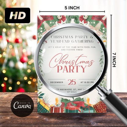 Editable Holiday Celebration Invitation Template