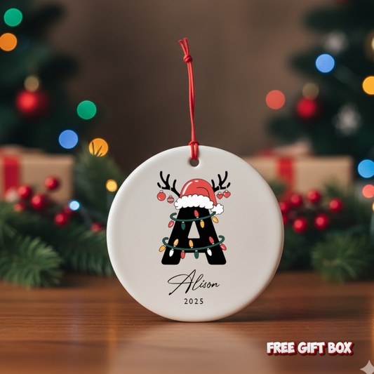 Personalized Letter Name Ceramic Ornaments