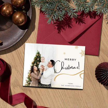 Personalized Family Christmas Card – Custom Holiday Photo Greeting