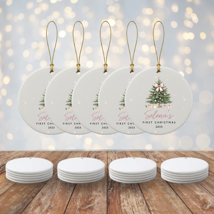 Personalized Baby Shower Ceramic Ornament