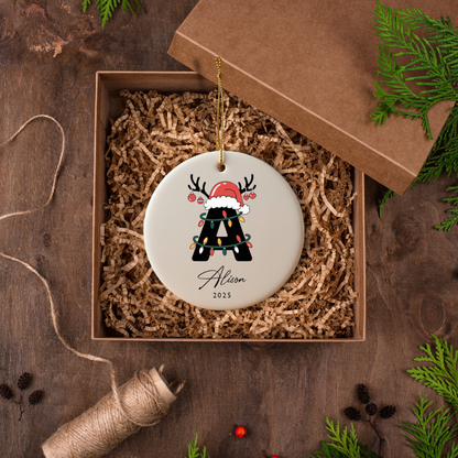 Personalized Letter Name Ceramic Ornaments