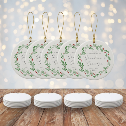 Personalized Grandparent Ceramic Ornament