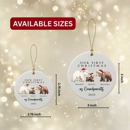 Personalized Grandparents Ceramic Ornament