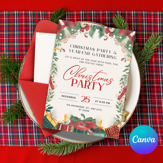 Editable Holiday Celebration Invitation Template