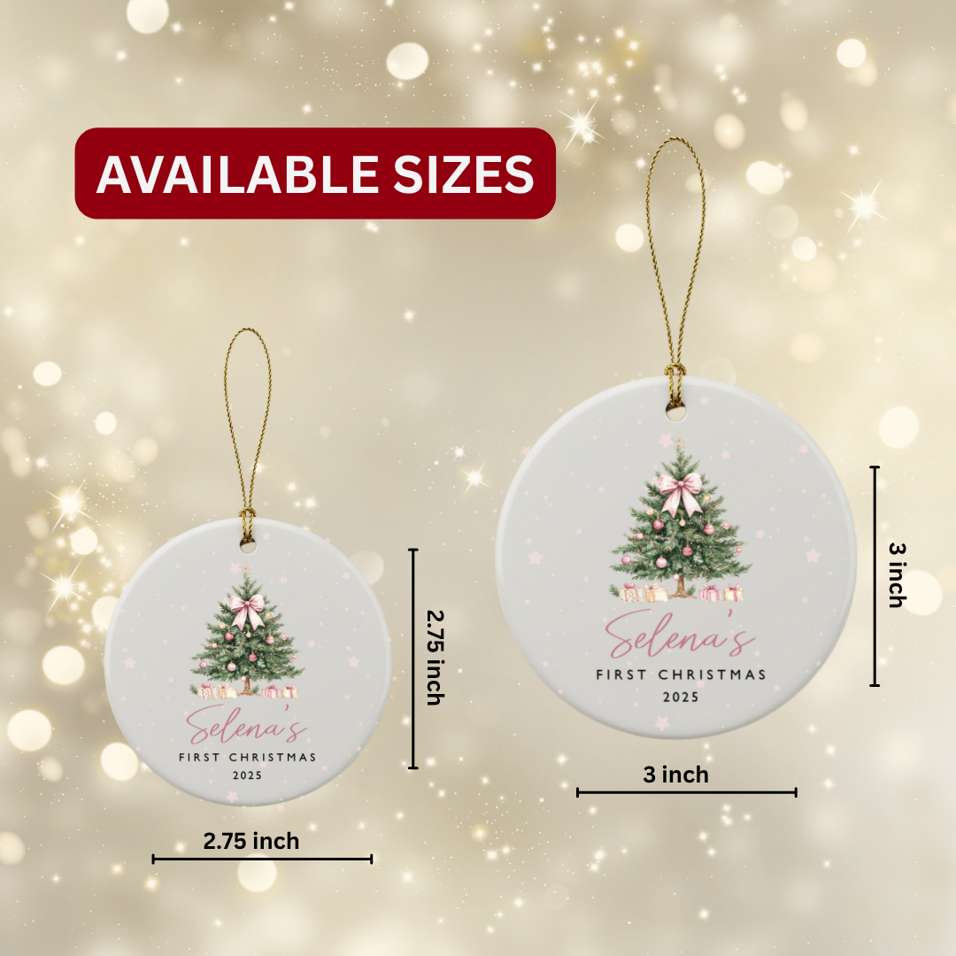 Personalized Baby Shower Ceramic Ornament