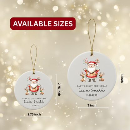 Personalized Baby’s First Christmas Ceramic Ornament
