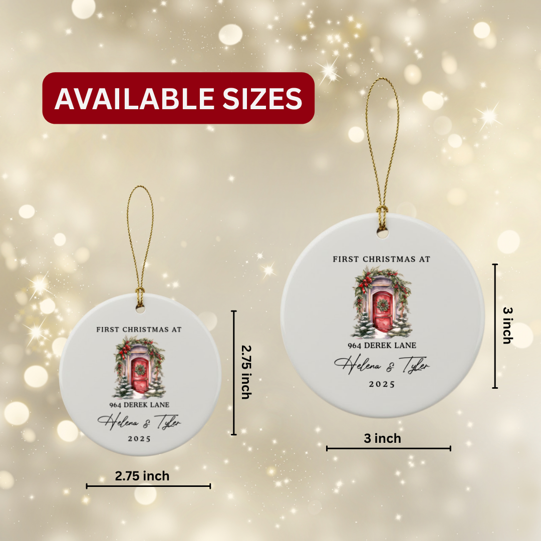 Personalized New Home Ceramic Ornament