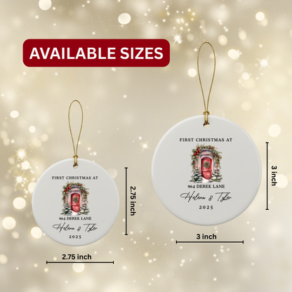 Personalized New Home Ceramic Ornament