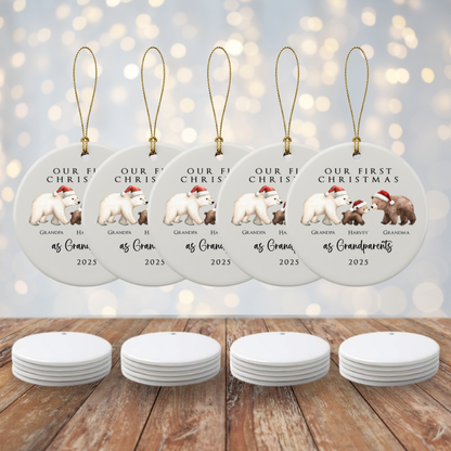 Personalized Grandparents Ceramic Ornament
