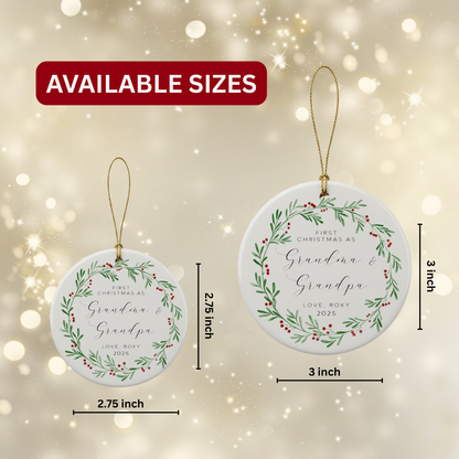 Personalized Grandparent Ceramic Ornament