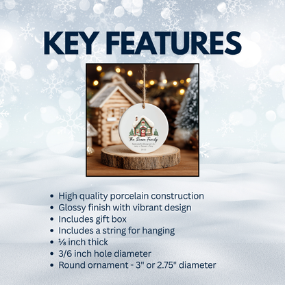 Personalized Family Christmas Ceramic Ornament