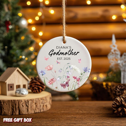 Personalized Godmother Ceramic Ornament