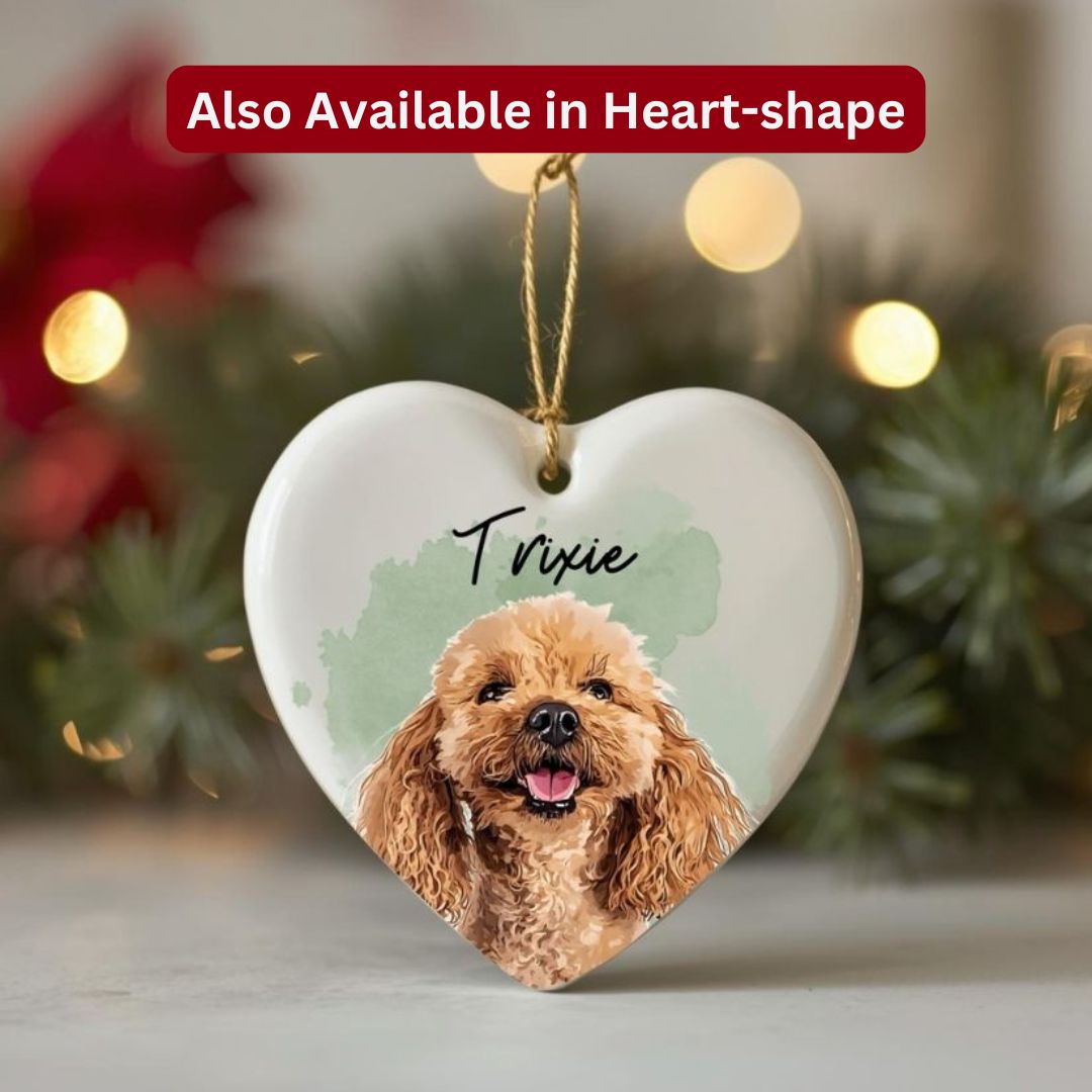 Personalized Photo Pet Ceramic Ornament
