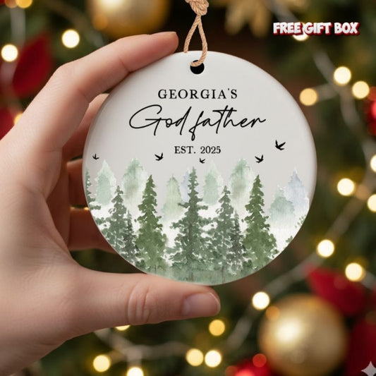 Personalized Godfather Ceramic Ornament