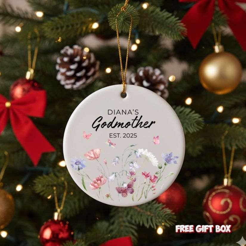 Personalized Godmother Ceramic Ornament