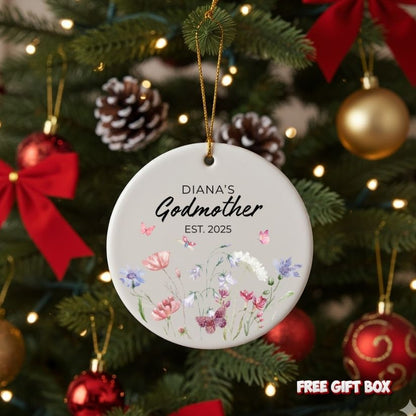 Personalized Godmother Ceramic Ornament