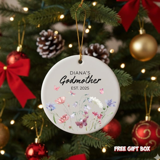 Personalized Godmother Ceramic Ornament