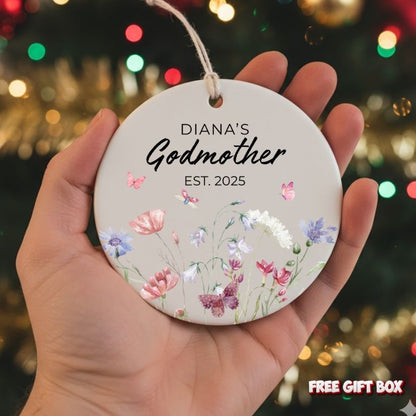Personalized Godmother Ceramic Ornament