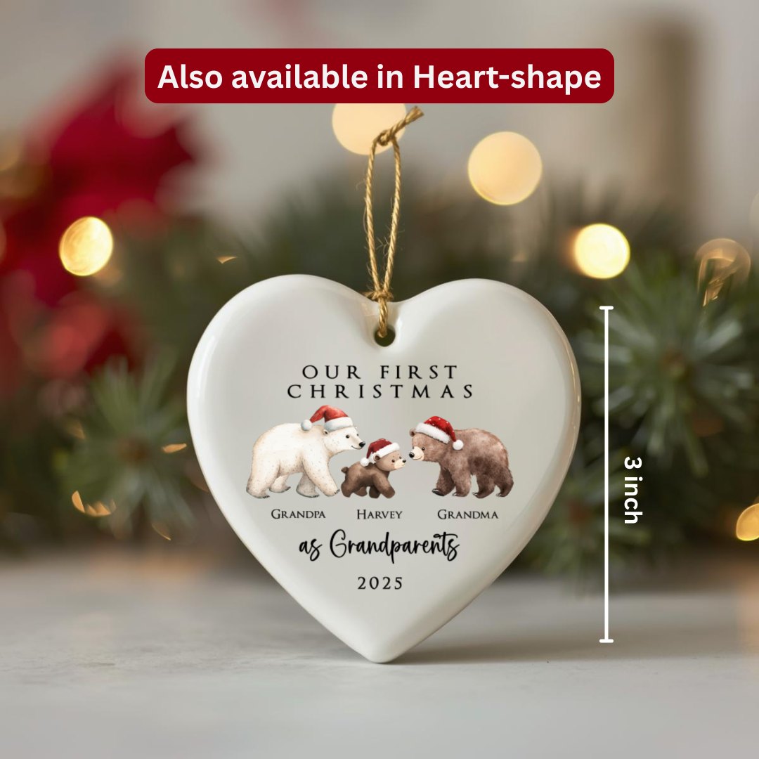 Personalized Grandparents Ceramic Ornament