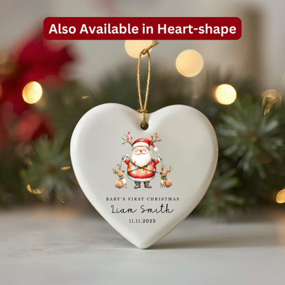 Personalized Baby’s First Christmas Ceramic Ornament