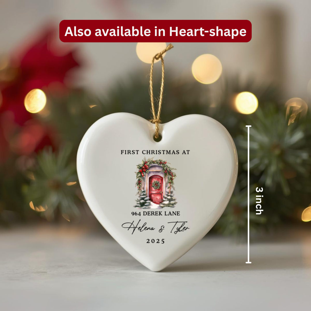 Personalized New Home Ceramic Ornament