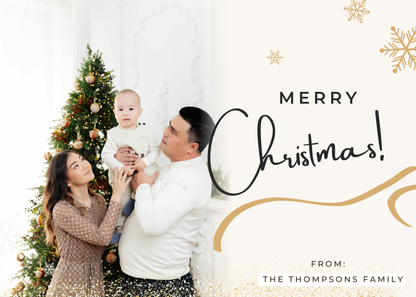Personalized Family Christmas Card – Custom Holiday Photo Greeting