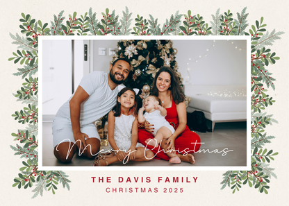 Personalized Family Christmas Card – Custom Holiday Photo Greeting