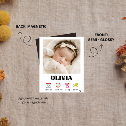 Baby Birth Stats Magnet
