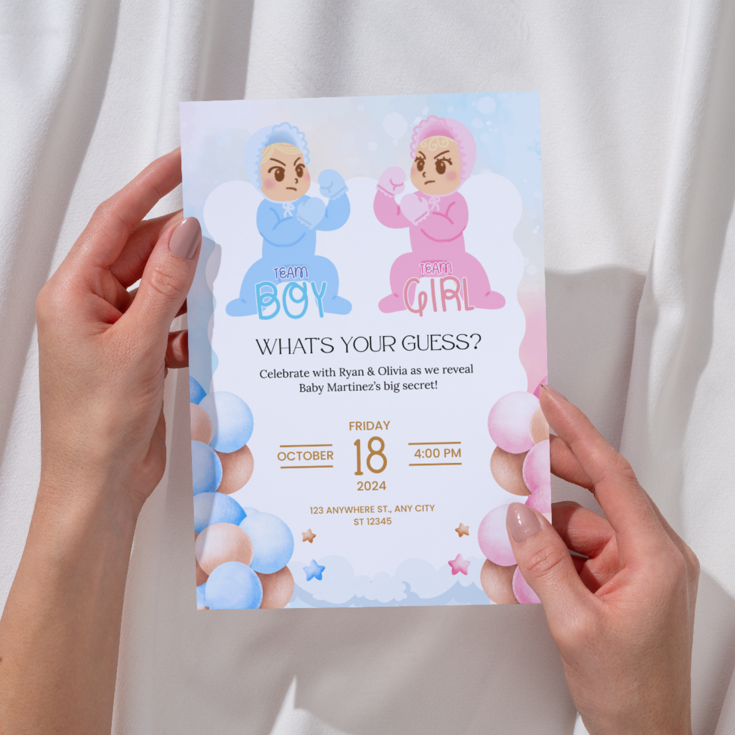 Gender Reveal Invitation Templates | Baby Reveal